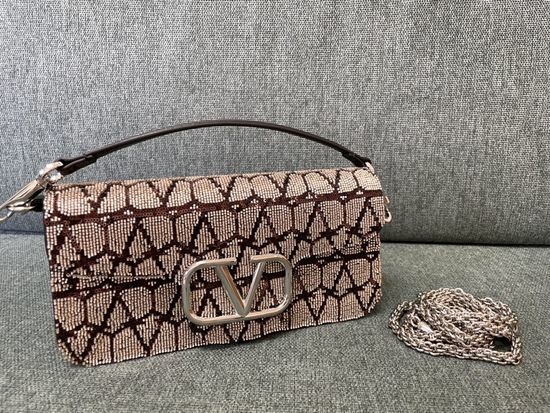 Valentino Garavani MINILOC Beaded Champagne Handbag 1133