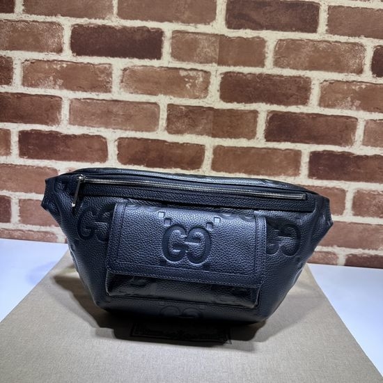 Gucci Large Bag Black Litchi Embossed G 645093
