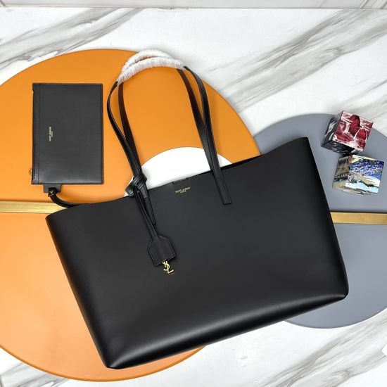 Yves Saint Laurent YSL Shopping Tote Bag with Pouch 600281