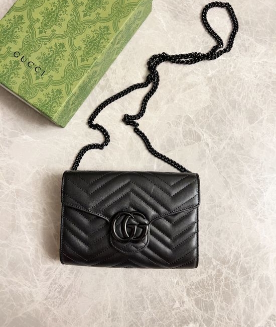 Gucci Black Double G Chain Bag 474575