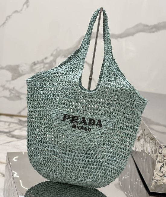 Prada Raffia Woven Tote Bag 1BG424
