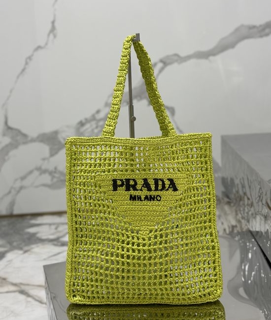 Prada Raffia Woven Tote Bag 1BG393