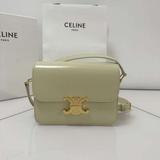 Celine Triomphe Limestone Gray Bag 188423