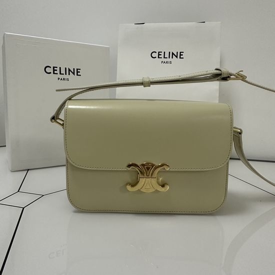 Celine Triomphe Leather Shoulder Bag 187363