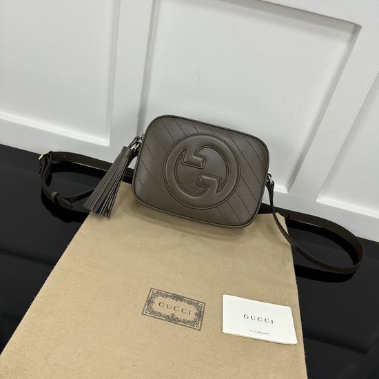 Gucci Grey Leather Small Crossbody Bag 742360