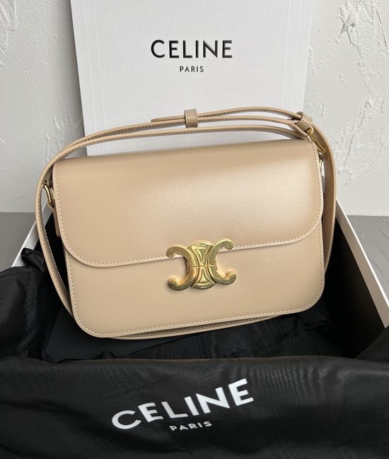 Celine Triomphe Classic Leather Shoulder Bag 187366
