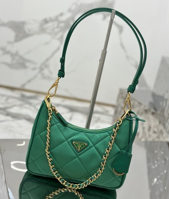 Prada Hobo Quilted Nylon Shoulder Bag 1BC204