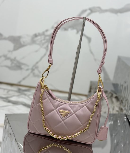 Prada Hobo Quilted Nylon Shoulder Bag 1BC204