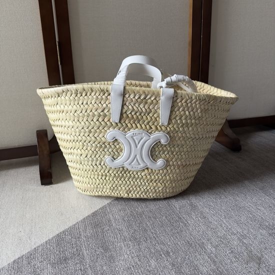 Celine Teen Triomphe Raffia Basket Bag 194002
