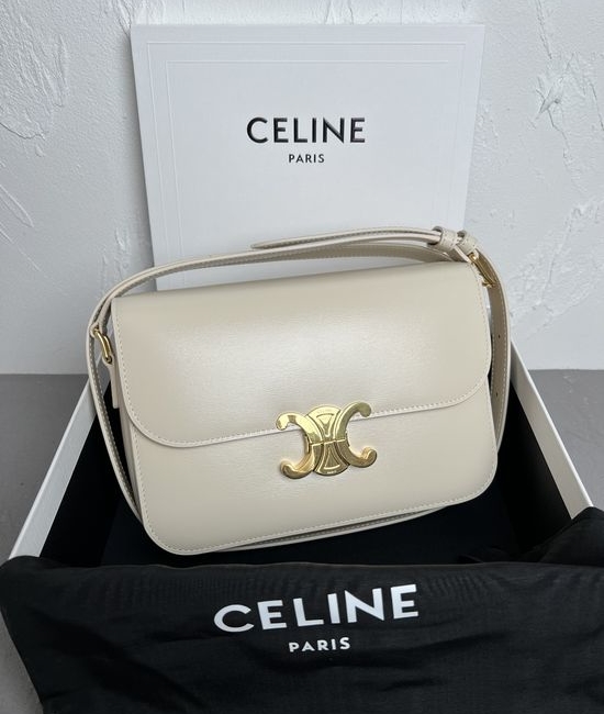 Celine Triomphe Classic Leather Shoulder Bag 187366