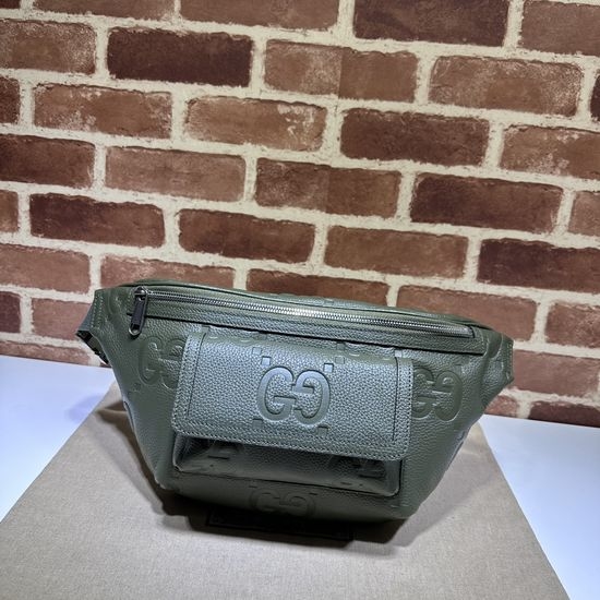 Gucci Green Embossed Leather Shoulder Bag 645093