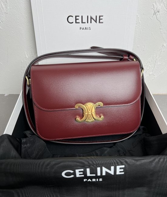 Celine Triomphe Classic Leather Shoulder Bag 187366