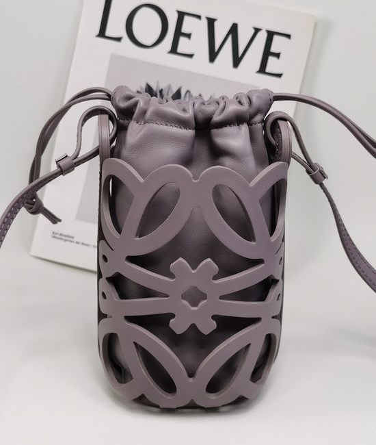 Loewe Hollow Logo Phone Bag Small Cowhide 922B