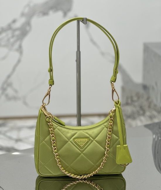 Prada Hobo Quilted Nylon Shoulder Bag 1BC204