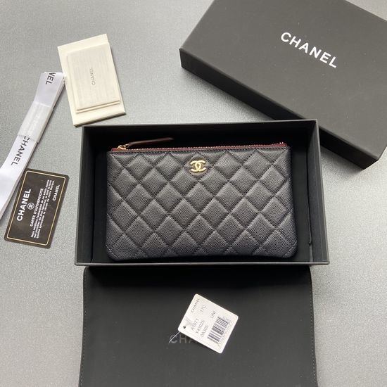 Chanel Grained Calfskin Long Wallet A1071