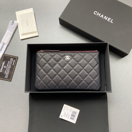 Chanel Grained Calfskin Long Wallet A1071