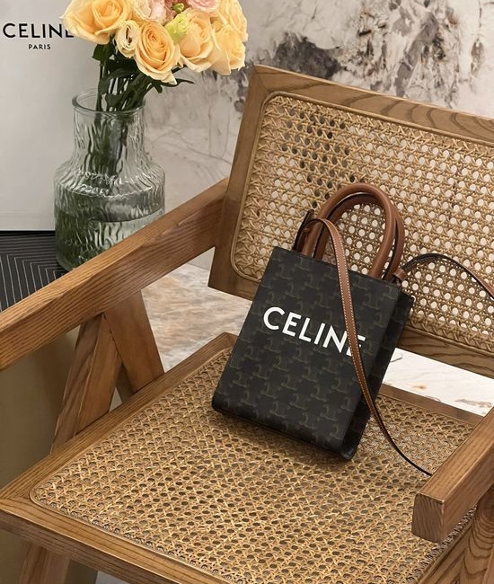 Celine Mini Tote Vintage Printed Pattern Dual Carry 194372