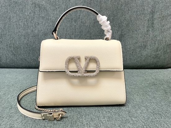 Valentino VSLING White Diamond Buckle Mini Bag 0531