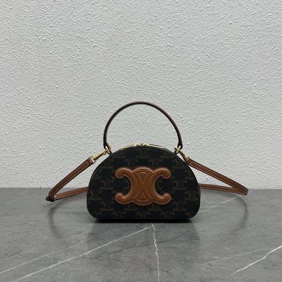 Celine Logo Printed Half-moon Mini Handbag 101642