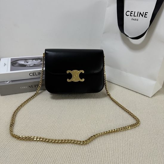 Celine College TRIOMPHE Chain Bag Quilted 113583