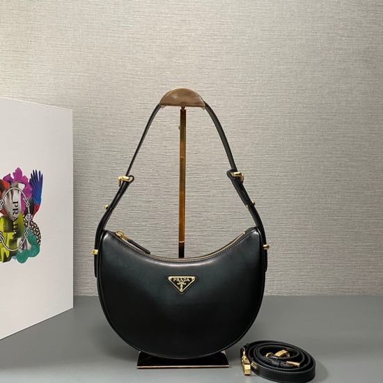 Prada Moon Handbag Curved Design Dual Strap 1BC194