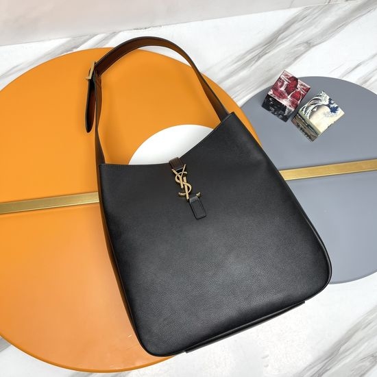 Yves Saint Laurent YSL LE 5A7 Large Smooth Leather Hobo Bag 753837