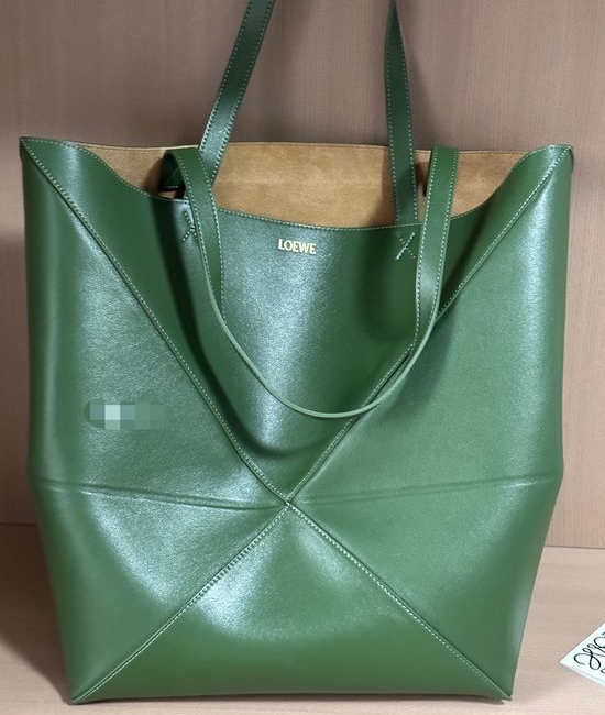 Loewe Puzzle Fold Glossy Calfskin Tote Bag 1761