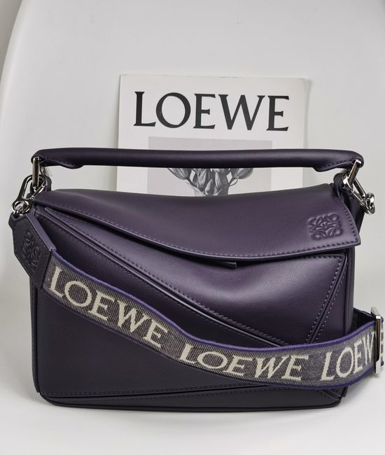 Loewe Puzzle Satin Leather Small Handbag 3501