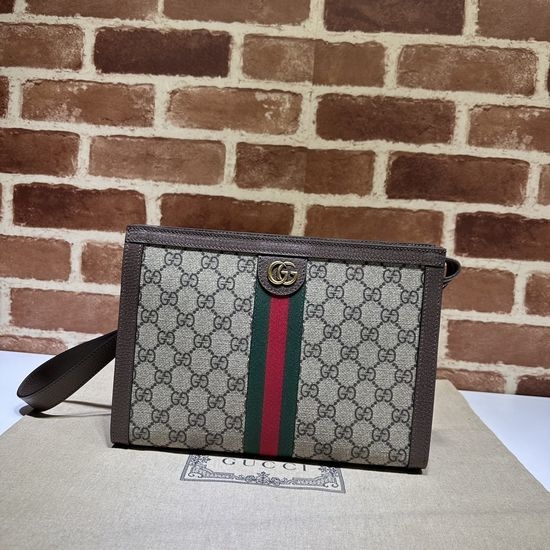 Gucci Large Bag Brown Coated 760243
