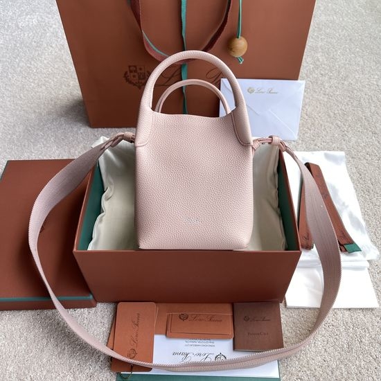 Loro Piana Bale Mini Leather Bucket Bag FAI 7943