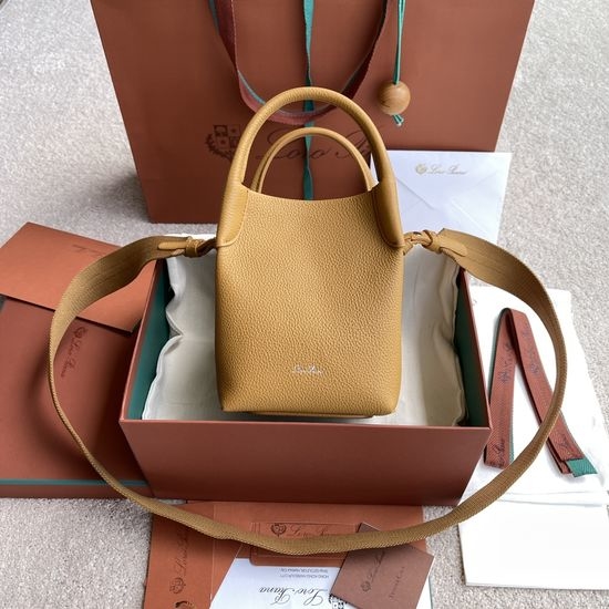 Loro Piana Bale Small Bucket Leather Bag FAI 7943