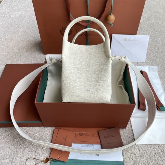 Loro Piana Bale Small Bucket Leather Bag FAI 7943