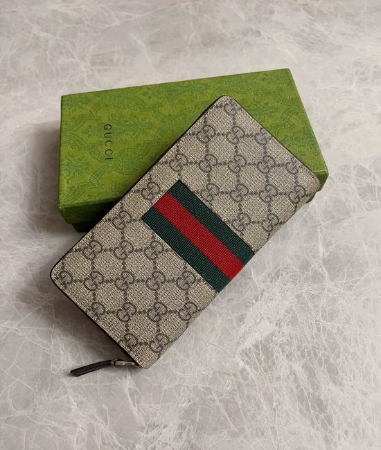 Gucci Leather Zip Around Wallet 408831