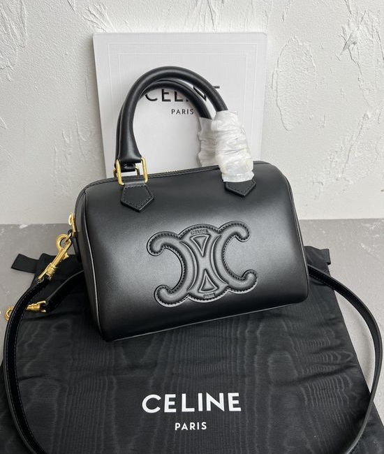 Celine CUIR TRIOMPHE Small Leather Boston Bag 113773