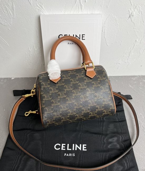 Celine Triomphe Canvas Boston Bag 113772