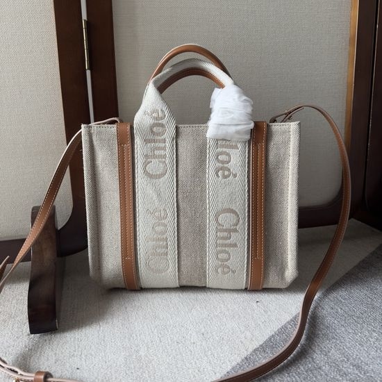 Chloe Woody Embroidered Ribbon Tote 6078