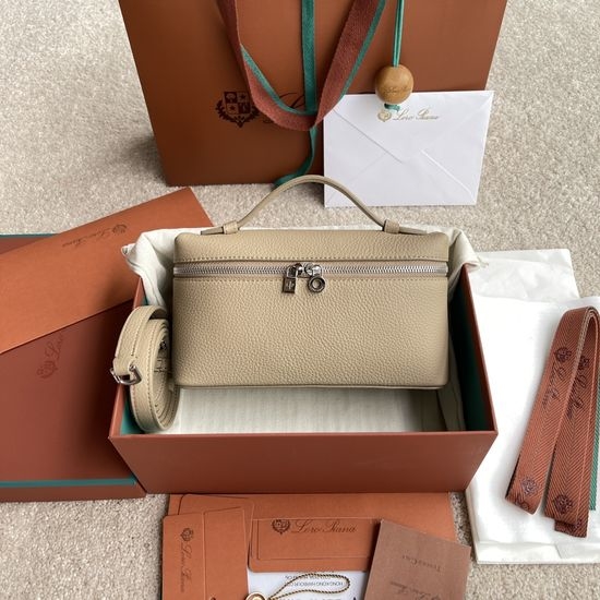 Loro Piana LP19 Lunch Box Bag in Light Cream FAI 4046