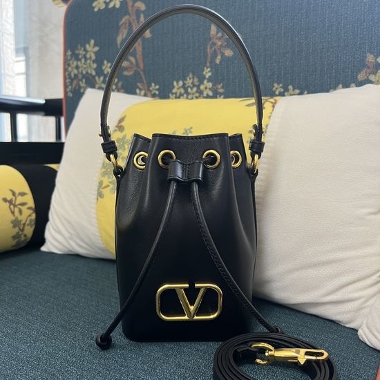Valentino VLOGO SIGNATURE Lambskin Mini Bucket Bag 16126