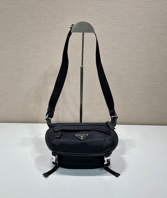 Prada Mini Messenger Bag Flap Nylon Leather 2VH171