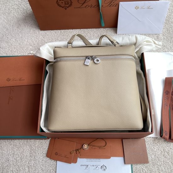 Loro Piana Extra Pocket Light Cream Backpack FAM 4042
