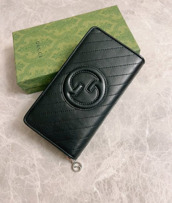 Gucci Blondie Series Full Zip Wallet Black 760312