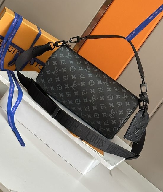Louis Vuitton LV Soft Polochon Monogram Macassar Canvas Handbag M46796