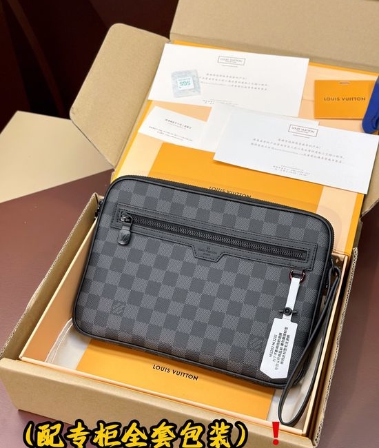 Louis Vuitton LV Utility Supple Damier Graphite Clutch N60324