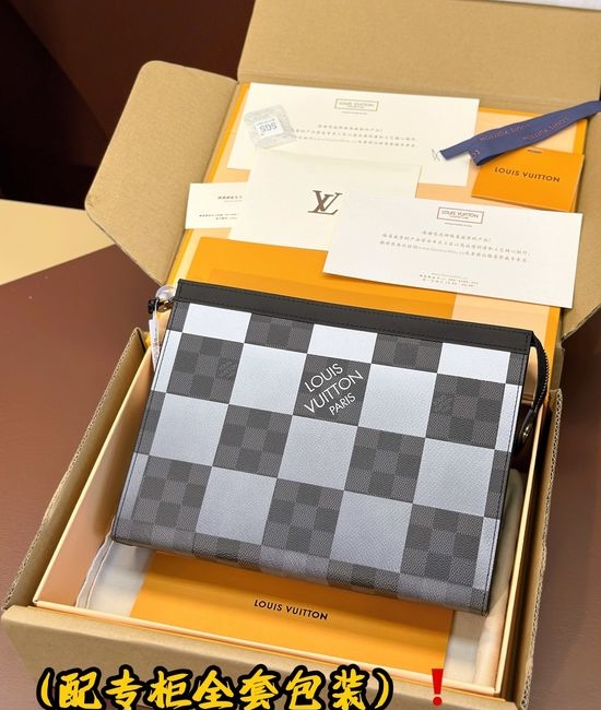 Louis Vuitton LV Pochette Voyage Coated Canvas Bag N60412