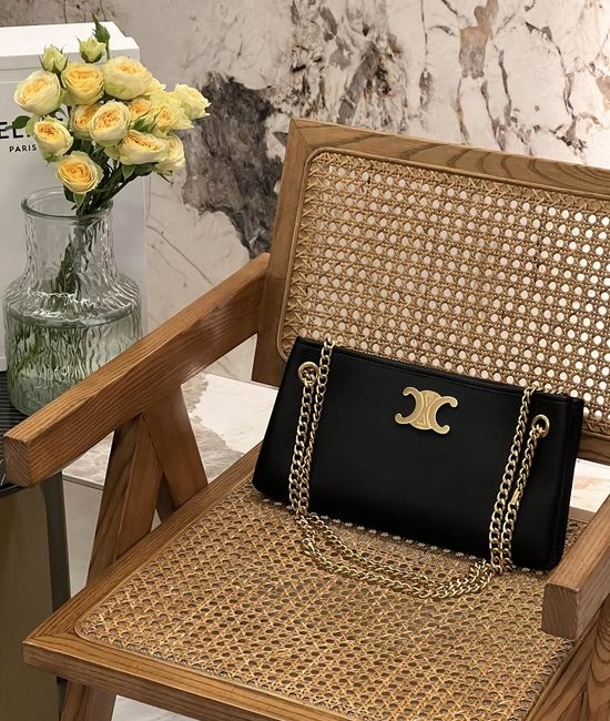 Celine Newspaper Chain Bag Double Chain Bag 114253