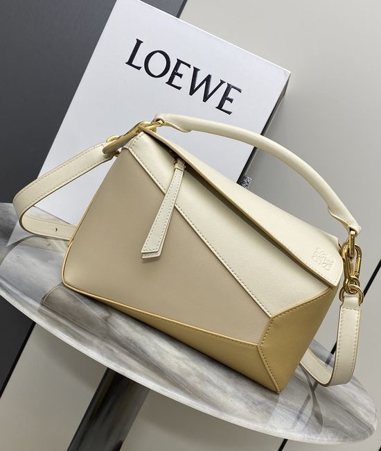 Loewe Puzzle Colorblock Litchi Leather Bag 9311