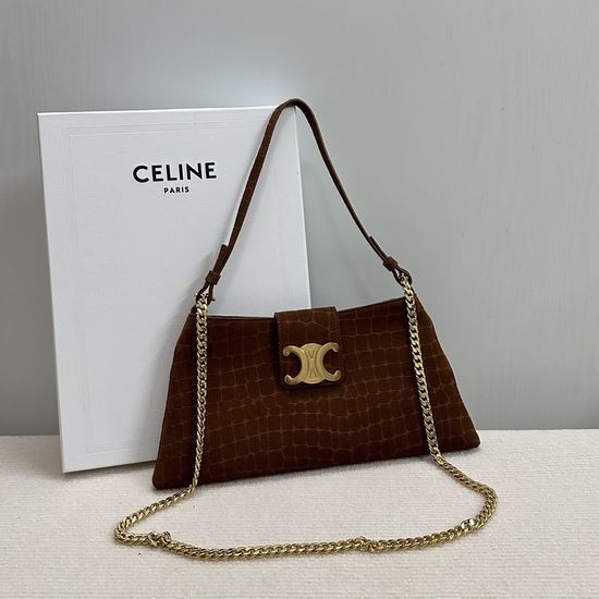 Celine TRIOMPHE Magnetic Closure Trapezoid Shoulder Bag 113673