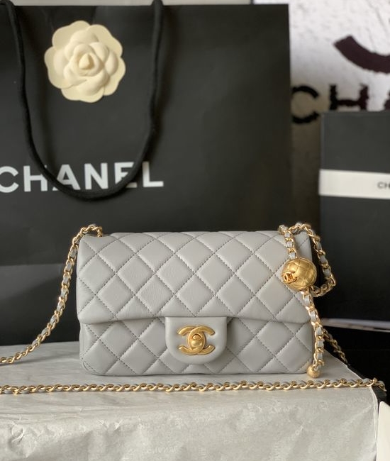 Chanel Classic Flap Gold Ball Adjustable Shoulder Bag AS1787