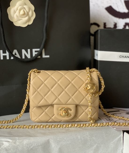Chanel Classic Flap Gold Ball Adjustable Bag AS1786