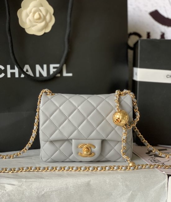 Chanel Classic Flap Gold Ball Adjustable Bag AS1786